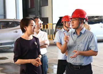 湖南省工會副主席、黨組成員來我企實行調研