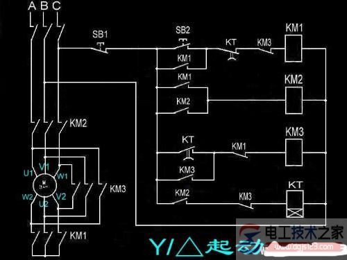 電機星三角啟動的接線方法