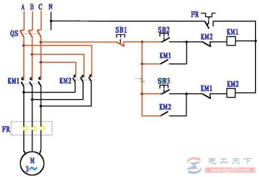 三相電機正反轉控制電路圖及原理詳解9
