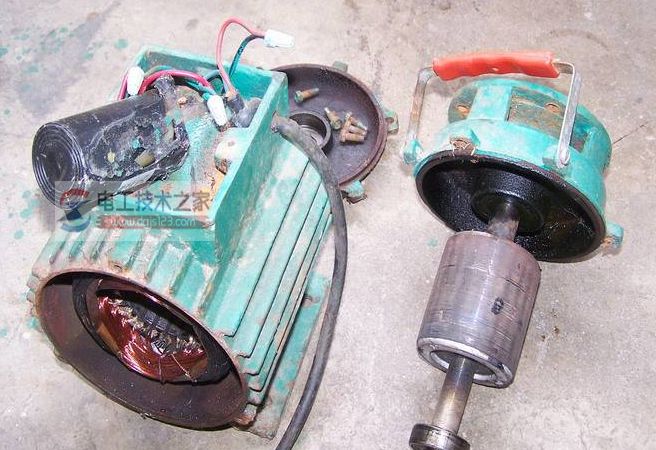 單相容電機拆卸照片_單相容電機繞阻損壞