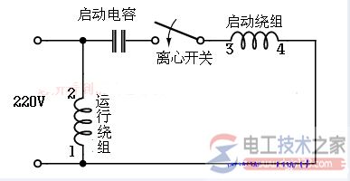 單相電機電容接線圖2 